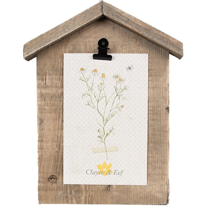 Фоторамка Clayre & Eef 6H2367 с клеммой, коричневая, 17x3x21 см