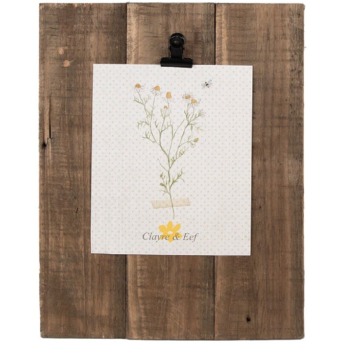 Clayre & Eef 6H2379 Зажим для фоторамки 25x3x32 см коричневый Стиль кантри