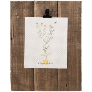 Clayre & Eef 6H2379 Зажим для фоторамки 25x3x32 см коричневый Стиль кантри