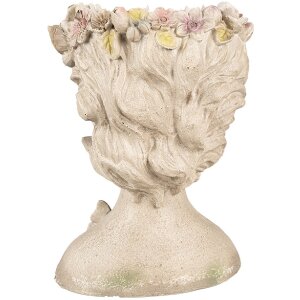 Clayre & Eef 6PR3895 Blumentopf Frau Grau 20x18x26 cm