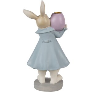 Стенд для свечей Clayre & Eef в виде кролика, бежево-голубой
