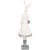 Clayre & Eef 6PR4037 Декоративный кролик белый 10x9x32 см полирезин современный