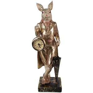 Clayre & Eef 6PR4083 Deko-Kaninchen Weiß Gold...