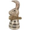 Clayre & Eef 6PR4085 Deko Kaninchen Weiß goldfarbig 10x10x20 cm