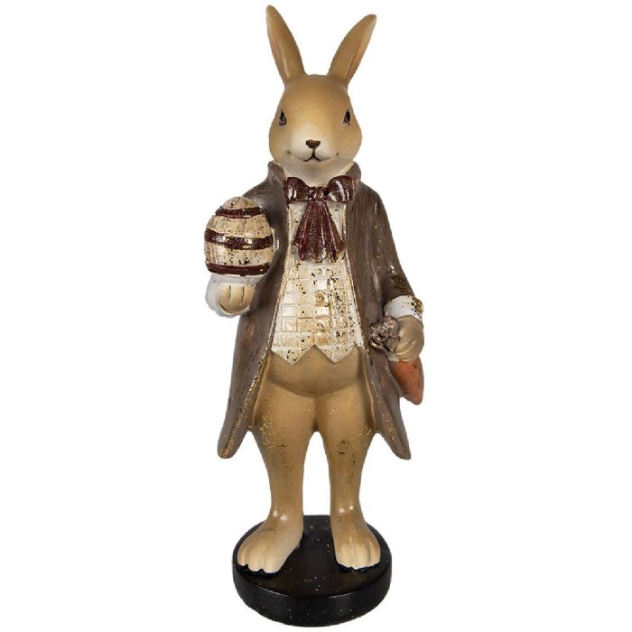 Clayre & Eef 6PR4111 Deko-Kaninchen Braun Beige 8x6x20 cm