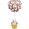 Clayre & Eef 6PR4125 Heißluftballon Dekoanhänger Beige Rosa 11x10x22cm