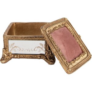 Clayre & Eef 6PR4132 Schmuckkasten Goldfarbig 12x12x7 cm