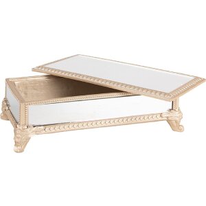 Clayre & Eef 6PR4136 Schmuckkasten Beige 21x11x7 cm Elegantes Design