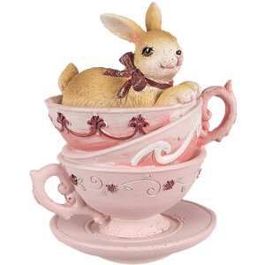 Clayre & Eef 6PR4985 Deko-Kaninchen Tassen 9x7x10 cm...