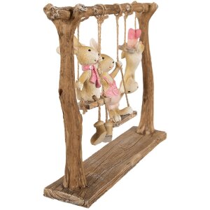 Clayre & Eef 6PR5010 Deko-Kaninchen Braun Beige 26x6x20 cm