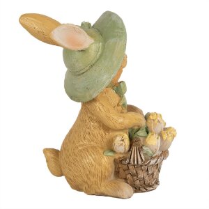 Clayre & Eef 6PR5018 Kaninchen Dekoration 8x6x11 cm Braun Grün