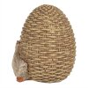 Clayre & Eef 6PR5026 Deko Huhn beim Ei 9x8x10 cm Braun Weiß
