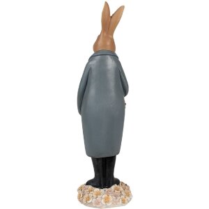Clayre & Eef 6PR5037 Deko Kaninchen Braun Grau 10x9x34 cm Landhausstil