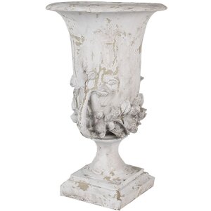 Ваза Clayre & Eef 6PR5057, бежевая, 30x44 см, стиль шебби-шик