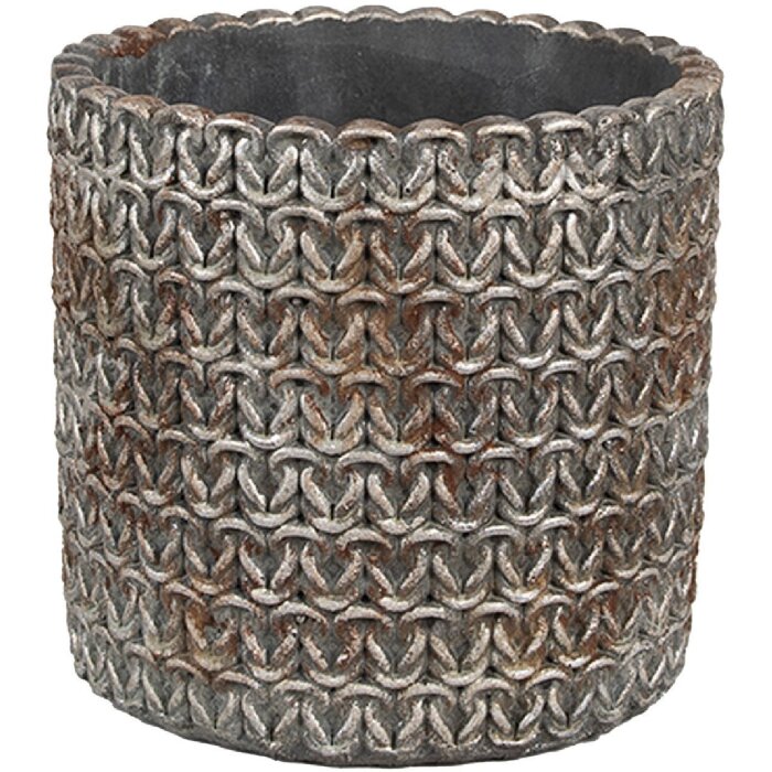 Clayre & Eef 6TE0494S Blumentopf Grau Ø 11x12 cm