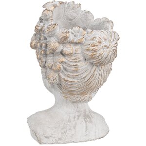 Кашпо Clayre & Eef 6TE0499S серого цвета, ретро-дизайн, 14x14x22 см