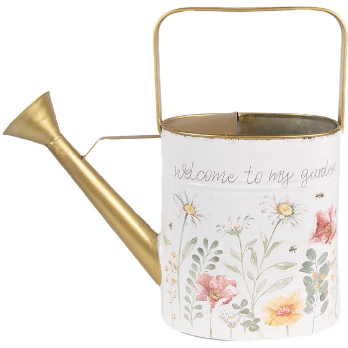 Clayre & Eef 6Y5491 Gießkanne Dekoration Weiß 34x12x32 cm