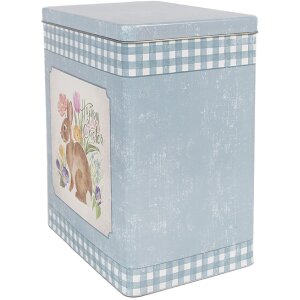 Clayre & Eef 6Y5508 Büchse Blech 2er Set Blau Rosa 21x15x25 18x13x22 cm