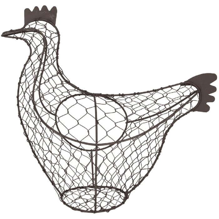 Clayre & Eef 6Y5521 Korb Huhn 30x12x25cm Braun - Dekorativer Korb