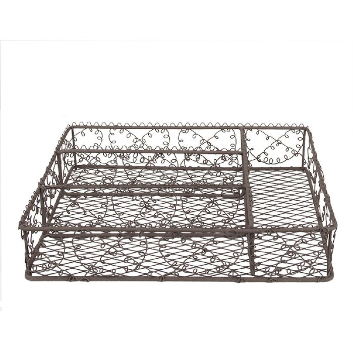 Clayre & Eef 6Y5527 Besteckkasten 31x25x7 cm Braun