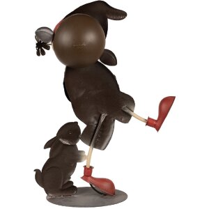 Clayre & Eef 6Y5596 Deko-Zwerg 40x15x55 cm Rosa Charmantes Gartenaccessoire