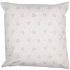 Clayre & Eef BSLC22 Kissenhülle Weiß 45x45 cm mit Hasen- und Herzmotiv