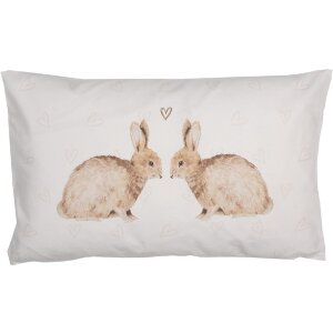 Clayre & Eef BSLC36 Kissenhülle Weiß Braun...