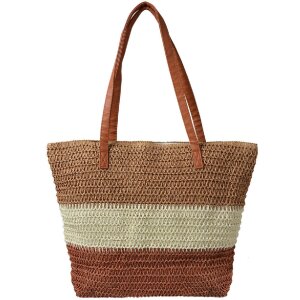 Juleeze JZBG0282 Tasche Braun Beige 50x13x40 cm