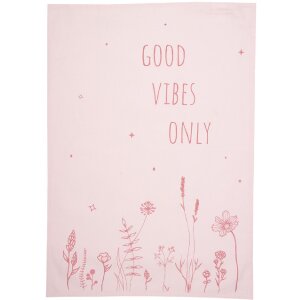 Clayre & Eef KT042.047 Küchentuch Rosa Good Vibes 47x70 cm