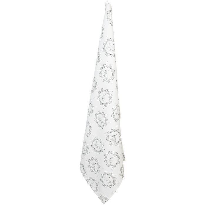 Clayre & Eef LGC42 Кухонное полотенце с узором пейсли белый/серый 50x70 см