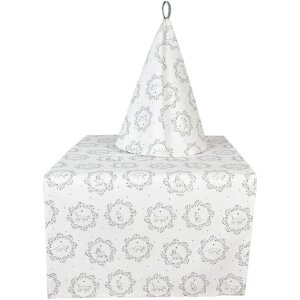 Clayre & Eef LGC64 Настольная беговая дорожка Фермерский мотив бело-серая 50x140 см