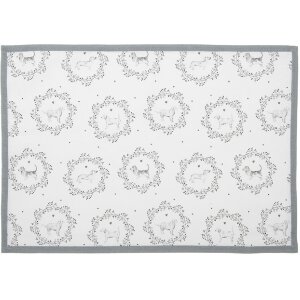 Clayre & Eef LGD40 Tischset Weiß/Grau...