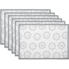 Clayre & Eef LGD40 Placemat White/Grey Horse Motif 48x33 cm Set of 6