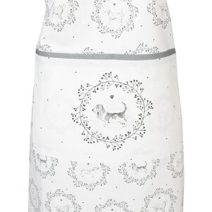 Clayre & Eef LGD41 Küchenschürze Hundeprint...