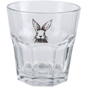 Clayre & Eef RAEGL0003 Trinkglas Hase 200ml...