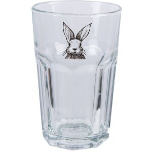 Clayre & Eef RAEGL0004 Hase Trinkglas Transparent...