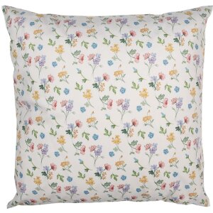 Clayre & Eef RUB23 Kissenhülle Blumenmuster Beige 45x45cm