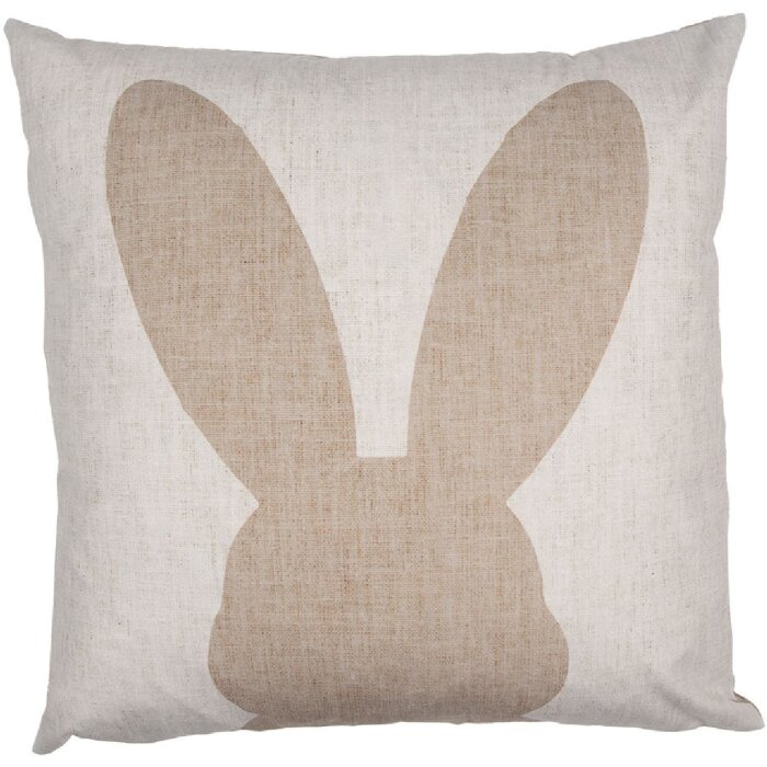 Clayre & Eef RUB24 Kissenhülle Hase Motiv Beige 45x45cm