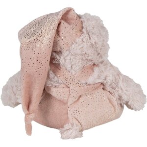 Clayre & Eef TW0593 Плюшевый медведь 20x18x22 Розовая плюшевая игрушка