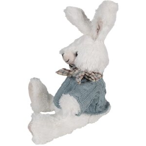 Clayre & Eef TW0601 Мягкий кролик бело-голубой 22 см