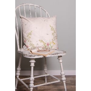 Clayre & Eef WFF22 Чехол для подушки Flora & Fauna 45x45 бежево-зеленый