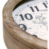 ZEP Wanduhr Yvonne Ø30x6,5 cm Weltkarte Holz Quarzuhrwerk
