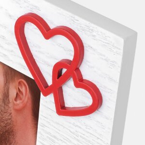 ZEP Holz-Fotorahmen Amalia Vertical 10x15 cm Rot Weiß Struktur