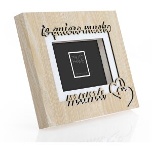 ZEP Holz-Fotorahmen Estella 10x15 cm "te quiero mucho mama" braun