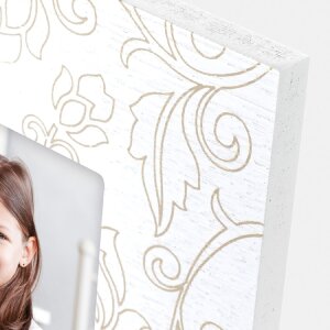 ZEP Holz-Fotorahmen Mara 10x15 cm Goldene florale...