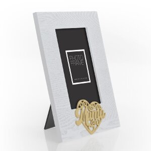 ZEP Holz-Bilderrahmen Beatrice ES 10x15 cm Herz-Design "Mamá"