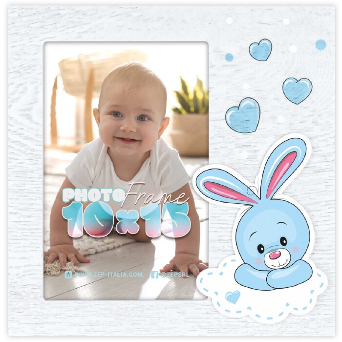 ZEP Holz-Fotorahmen Maya blau 10x15 cm Hochformat Geschenkidee