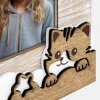 ZEP Holz-Fotorahmen Figaro 10x15 cm Braun Katzenmotiv
