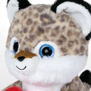 ZEP Leoparden-Teddy mit Herzrahmen 3,5x4,5 cm 16x13x23 cm
