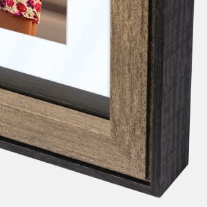 ZEP MDF-Fotorahmen Roma braun 15x20 cm mit Passepartout 10x15 cm